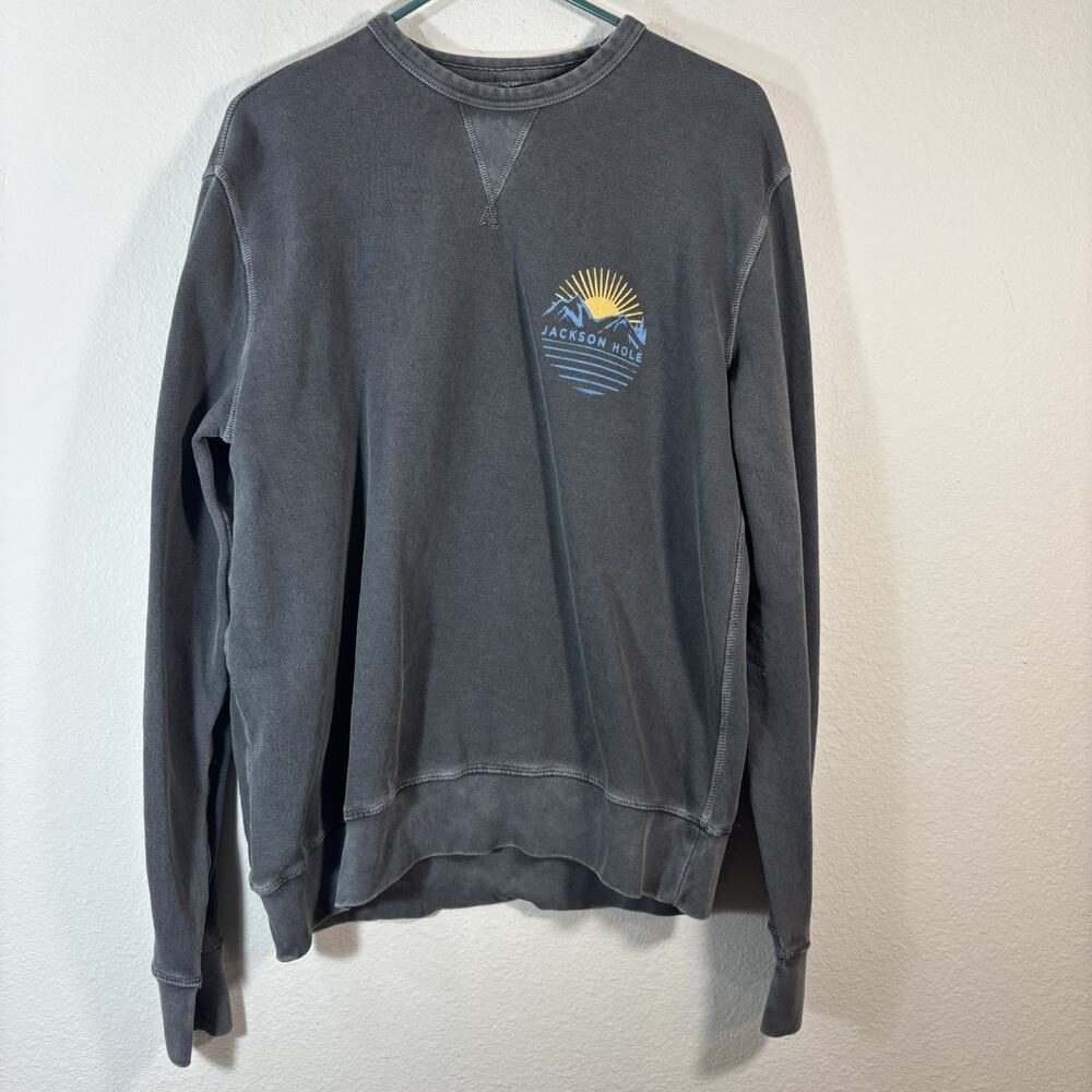 Faherty Hoodie Unisex Medium Grey Jackson Hole Crew Neck Casual Comfort